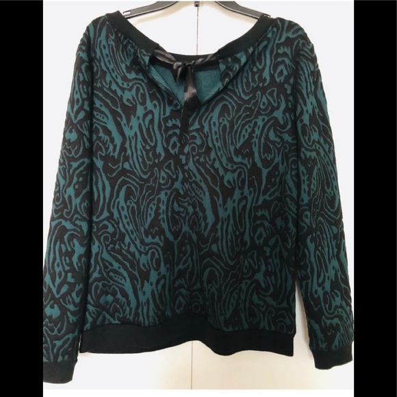 Nordstrom Hinge Sweater Size S Tie on Back Neck Textured Top casual - Picture 13 of 15